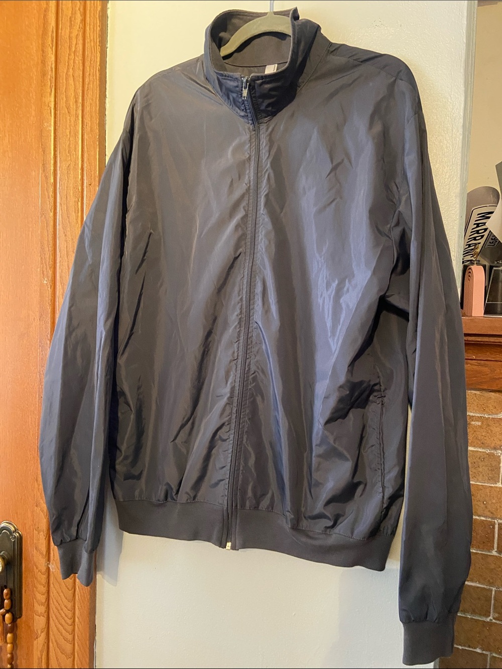 American Apparel EUC charcoal Windbreaker Zip Jacket
